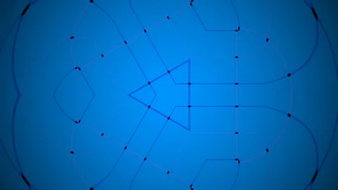 Abstract digital network connection grid on cyan tech background for scienc.. Stock Footage 336533124