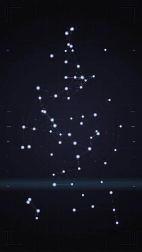 Abstract Digital Network Connection HUD Interface Stock Footage 346199376