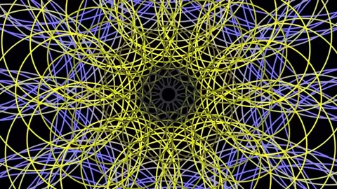 Abstract Digital Network Connection Lines Forming Futuristic Fractal Data B.. Stock Footage 340378091