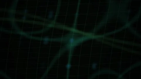 Abstract Digital Network Connection Lines and Glowing Data Particles Motion.. Stock Footage 340508955