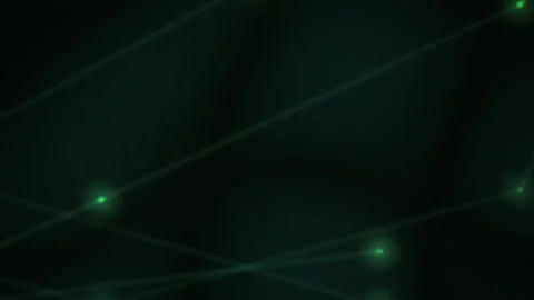 Abstract Digital Network Connection Lines with Glowing Nodes in Dark Backgr.. Stock Footage 341785648