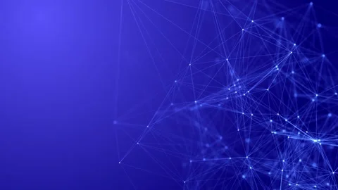 Abstract digital Network connection moving dots and lines. Technology background Stock Footage 178592544