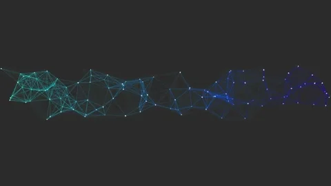 Abstract digital network connection plexus background, motion Video stock 342442570