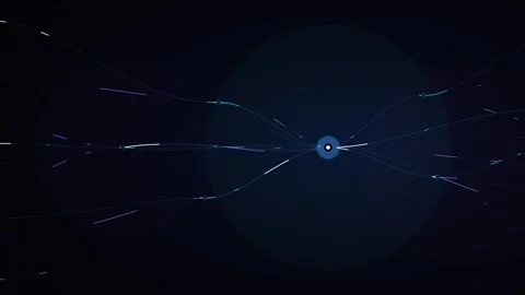 Abstract digital network connection with pulsing data nodes and flowing inf.. Stock Footage 348331857
