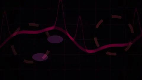 Abstract Digital Network Connection Visualization with Pulsing Data Nodes a.. Stock Footage 341785681