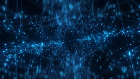 Abstract digital network connections background in blue Stock Footage 288204367