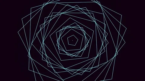 Abstract digital network connections flowing through a geometric spiral pat.. Stock Footage 337165269