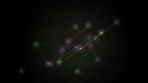 Abstract Digital Network Connections with Glowing Nodes and Lines. Stock Footage 334449487