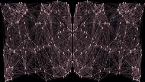 Abstract digital network connections glowing white lines representing big d.. Stock Footage 339779434