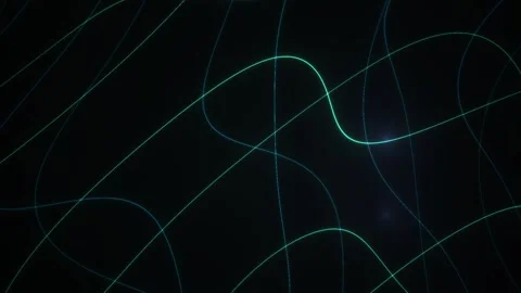 Abstract Digital Network Connections with Glowing Light Trails and Particle.. Stock Footage 340509421