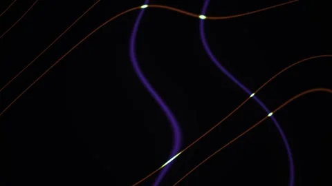 Abstract Digital Network Connections with Glowing Nodes and Flowing Data Line Stock Footage 341785711