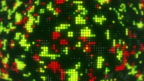 Abstract digital network connections moving through dark space background Stock Footage 337662280
