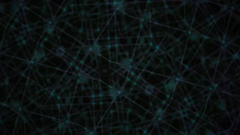 Abstract digital network connectivity animation with glowing nodes and conn.. Видео 334449946