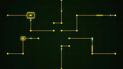 Abstract Digital Network Connectivity Technology Background Stock Footage 347012487