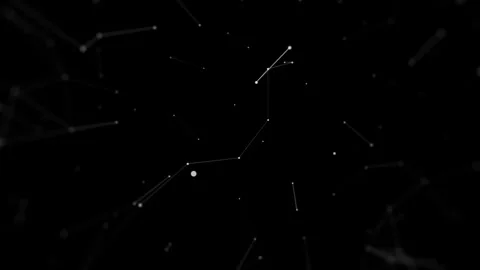 Abstract Digital Network Constellation in Dark Minimalistic Space 動画素材 341780569