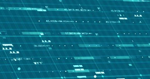 Abstract digital network data background, 3D rendering illustration Stock Illustration