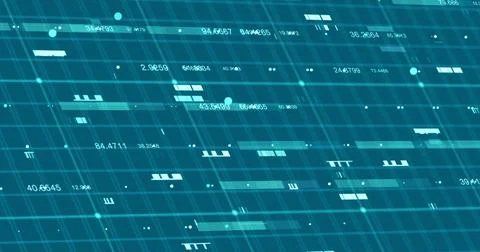 Abstract digital network data background, 3D rendering illustration Stock Illustration