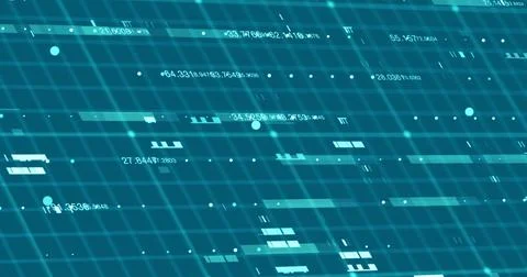 Abstract digital network data background, 3D rendering illustration Stock Illustration