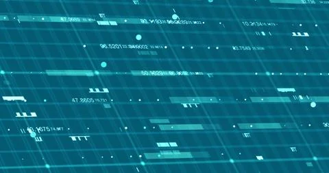 Abstract digital network data background, 3D rendering illustration Illustrazione stock