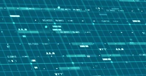 Abstract digital network data background, 3D rendering illustration Stock Illustration