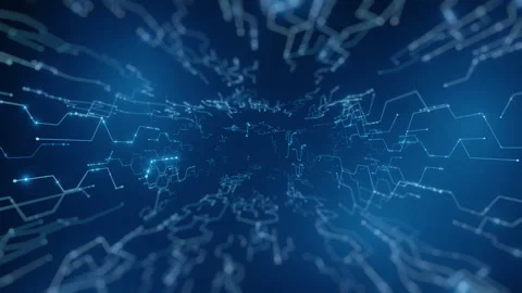 Abstract Digital Network Data Flow Technology Background Stock Footage 320899667