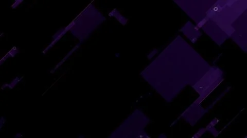 Abstract Digital Network Data Flow with Glowing Purple Geometric Shapes Sym.. Stockfoto's
