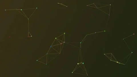 Abstract digital network of dots and connecting lines for data and technology Stock Footage 342391424