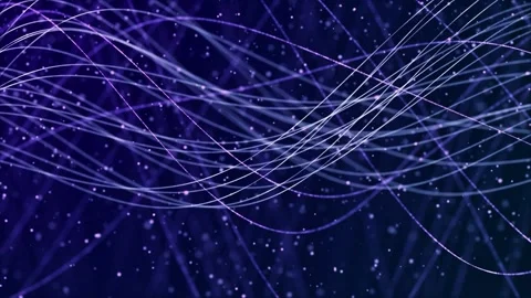 Abstract Digital Network with Flowing Glowing Lines Stock-Footage 337951267