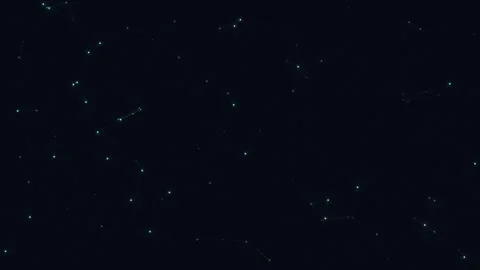 Abstract digital network with glowing cyan nodes and fine connecting lines again Stock Footage 348456323