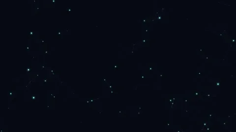 Abstract digital network with glowing cyan nodes and fine connecting lines again Stock Footage 348456324