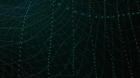 Abstract Digital Network with Glowing Dots Stockfoto's