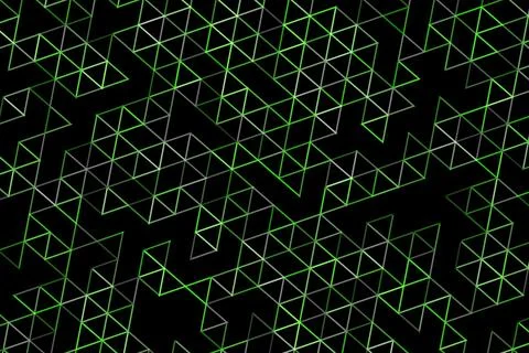 Abstract digital network with glowing green and yellow points Stock Illustration