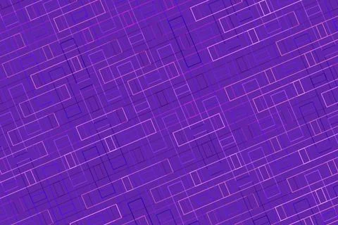 Abstract digital network with glowing lines on purple background Stock Illustration