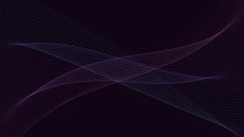 Abstract digital network of glowing particles forming an intersecting path Video stock 335118013