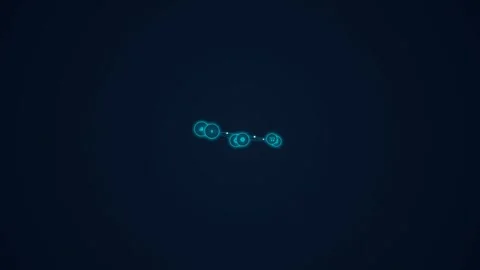 Abstract digital network graphic with glowing blue nodes and connections. Video stock 341824592