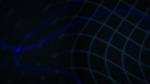 Abstract Digital Network Grid Animation with Glowing Blue Nodes and Connect.. Stock Footage 341785748