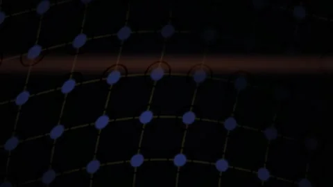 Abstract Digital Network Grid Animation with Glowing Nodes and Connecting L.. Video stock 341785752