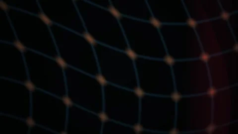 Abstract Digital Network Grid Animation with Glowing Nodes and Connecting L.. Stock Footage 341785764