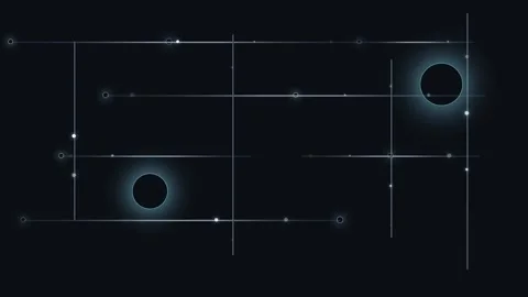 Abstract digital network grid with background with glowing grid lines Stock Footage 343881031