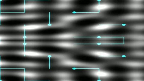 Abstract Digital Network Grid with Glowing Particles and Circuit Lines Stock Footage 331992877