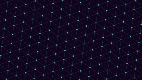 Abstract digital network grid with glowing nodes and curved mesh background Stock Footage 333174564