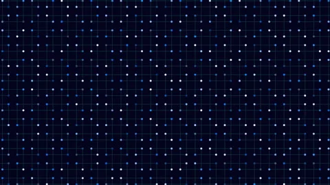 Abstract digital network grid with glowing dots on dark technology background Stock Footage 333187876