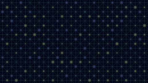 Abstract digital network grid with glowing nodes and connecting lines animation Stock Footage 333188016