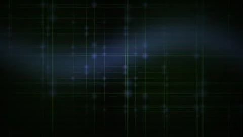 Abstract Digital Network Grid with Glowing Blue Nodes and Green Connection .. Stock Footage 344715260