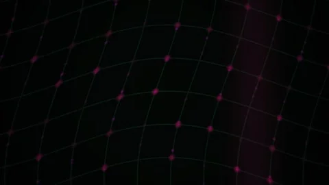 Abstract Digital Network Grid with Pulsing Light Nodes and Data Flow Connec.. Stock Footage 341785815