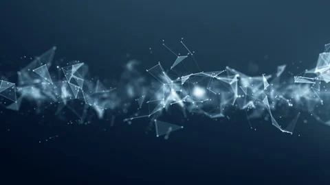 Abstract digital network with interconnected points and lines Stock Footage 286070776
