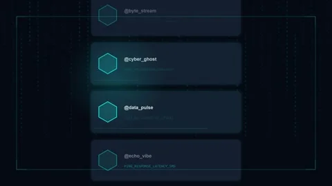 Abstract Digital Network Interface Data Stream Background Stock Footage 347012432