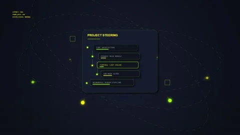 Abstract Digital Network Interface with Glowing Nodes and Connections Stock Footage 348416470