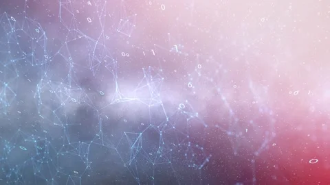 Abstract digital network lines with binary numbers motion background Stock Footage 324526128