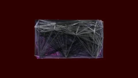 Abstract Digital Network Lines Connecting Data Points | Futuristic Technolo.. Stock Footage 342203515